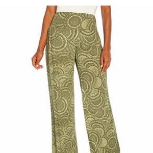 Three Sage/Olive Circle Print Pull On Pants XL